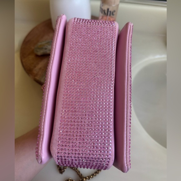 Elegant Pink Crystal-Embellished Women's Bag - Picture 14 of 17